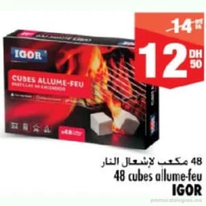 48 cubes allume-feu IGOR