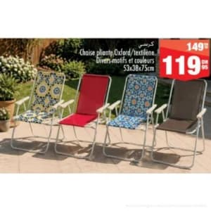 Chaise pliante Oxford/textilène
