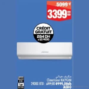 Climatiseur AERO KAC9GHA 18000 BTU
