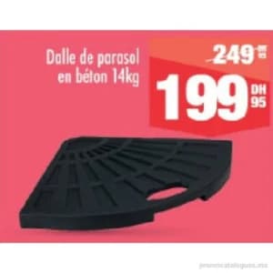 Dalle de parasol en béton