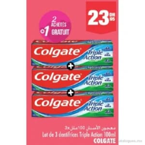 Dentifrice Colgate Triple Action 3 x 100ml