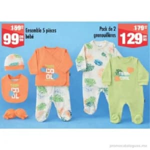 Ensemble 5 pièces bébé
