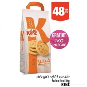 Farine finot KENZ 5kg + 1kg Gratuit