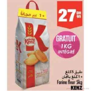 Farine fleur 5kg + 1kg gratuit Kenz