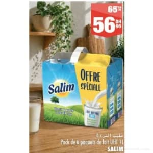 Lait UHT Salim 1L (Pack de 6)