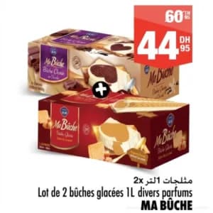 Lot de 2 bûches glacées 1L MA BÛCHE
