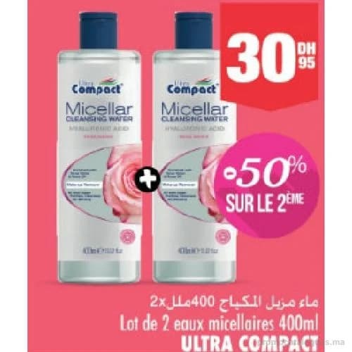 Lot de 2 eaux micellaires 400ml