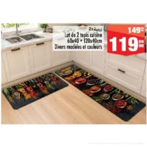 Lot de 2 tapis cuisine