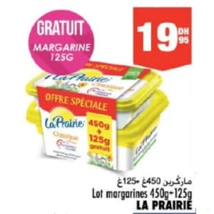 Lot margarines 450g+125g LA PRAIRIE