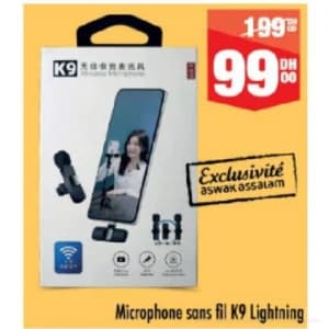 Microphone sans fil K9 Lightning