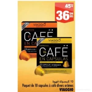 Paquet de 10 capsules à café Viaggio Espresso