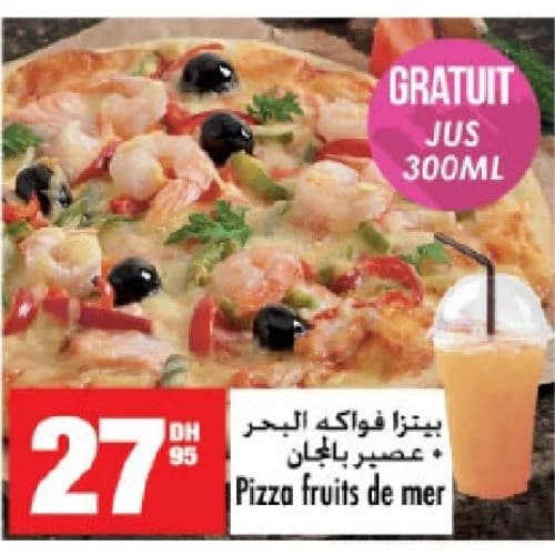 Pizza fruits de mer