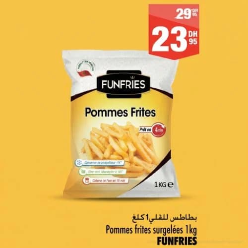 Pommes frites surgelées FUNFRIES 1kg
