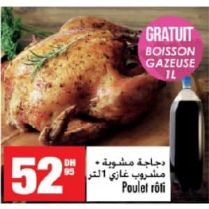 Poulet rôti + Boisson Gazeuse 1L