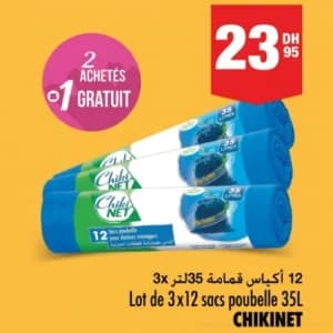 Sacs Poubelle 35L Chikinet (Lot de 3)