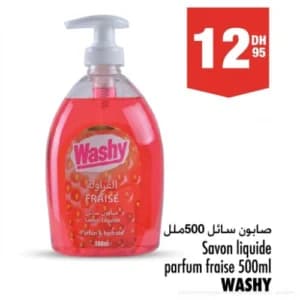Savon liquide parfum fraise 500ml WASHY