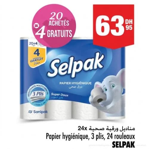 Selpak Papier hygiénique 3 plis