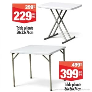 Table pliante 50x33x76cm
