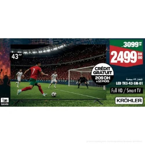 Téléviseur LED KRÖHLER 43'' Full HD Smart TV