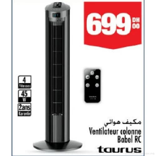 Ventilateur colonne Babel RC Taurus