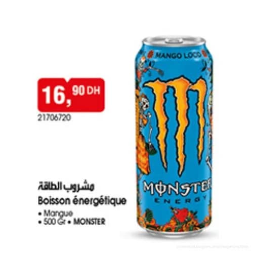 Boisson énergétique Monster Mangue