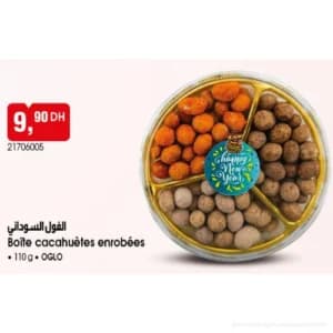 Boîte cacahuètes enrobées
