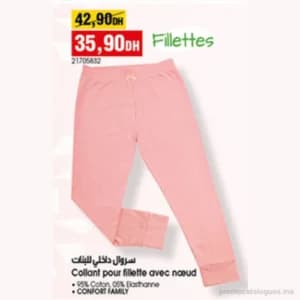 Collant pour fillette avec nœud