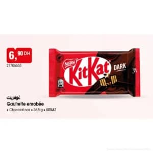 Gaufrette enrobée Chocolat noir KITKAT