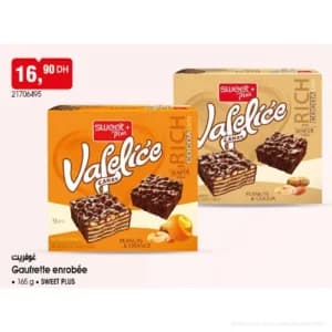 Gaufrette enrobée SWEET PLUS 165g