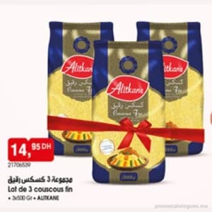 Lot de 3 couscous fin ALITKANE
