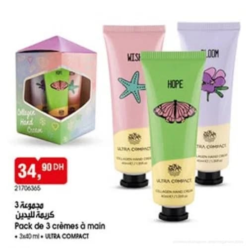 Pack de 3 crèmes à main