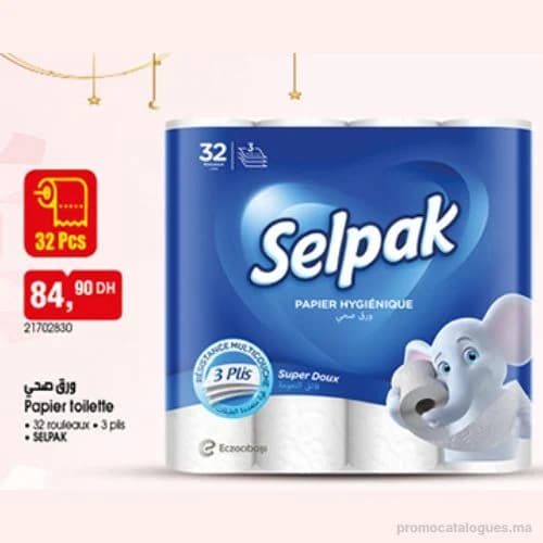 Papier Toilette Selpak 32 Rouleaux
