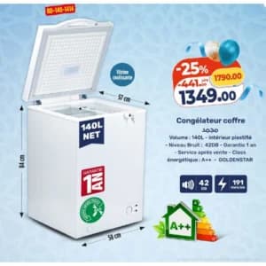 Congélateur coffre GOLDENSTAR 140L