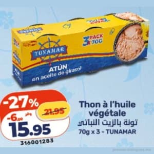 Thon à l'huile végétale