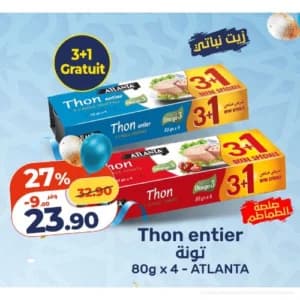 Thon Entier Atlanta 80g x 4