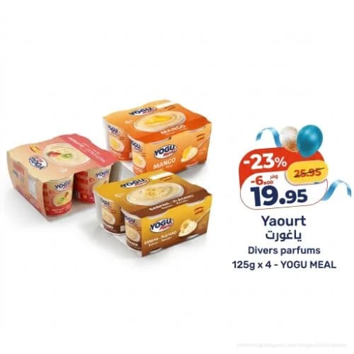 Yaourt YOGU MEAL Divers Parfums