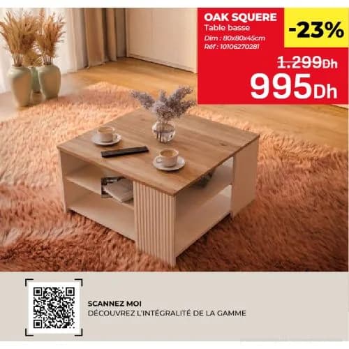 OAK SQUERE Table basse