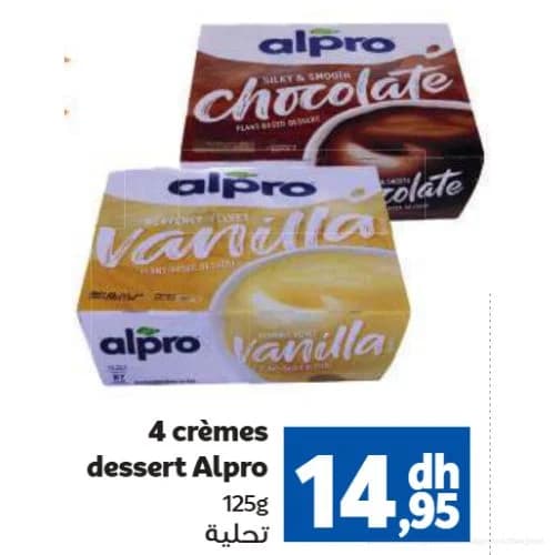 4 crèmes dessert Alpro 125g