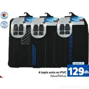 4 tapis auto en PVC