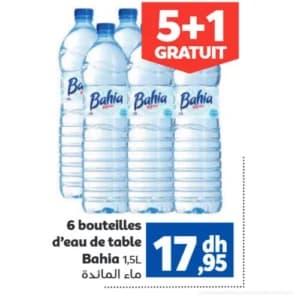 6 bouteilles d'eau de table Bahia 1,5L