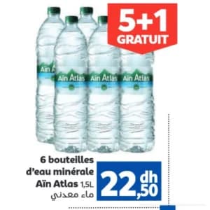 Aïn Atlas Eau Minérale 1,5L - Pack de 6