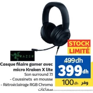 Casque filaire gamer avec micro Kraken X lite