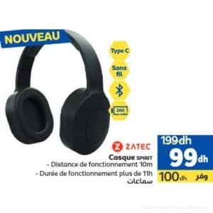 Casque SPIRIT ZATEC Sans Fil