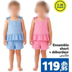 Ensemble short + débardeur pour bébé