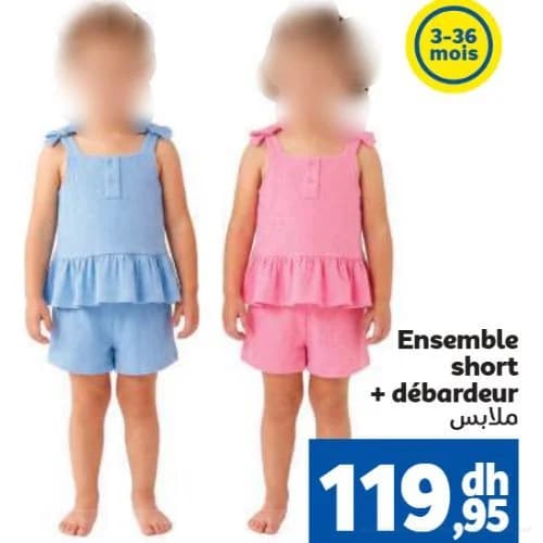 Ensemble short + débardeur pour bébé