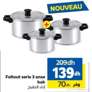 Faitout série 3 anses bak