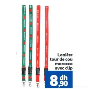 Lanière tour de cou morocco avec clip