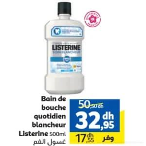 Listerine Bain de bouche quotidien blancheur 500ml