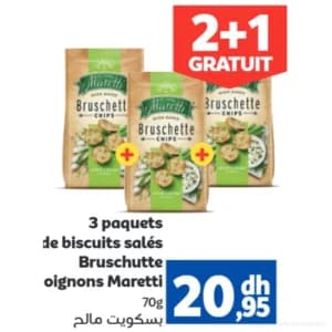 Maretti Bruschette Chips Oignons - Pack 2+1 Gratuit