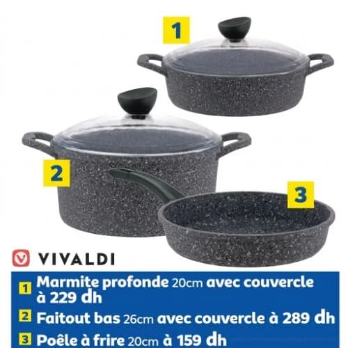 Marmite profonde 20cm avec couvercle
